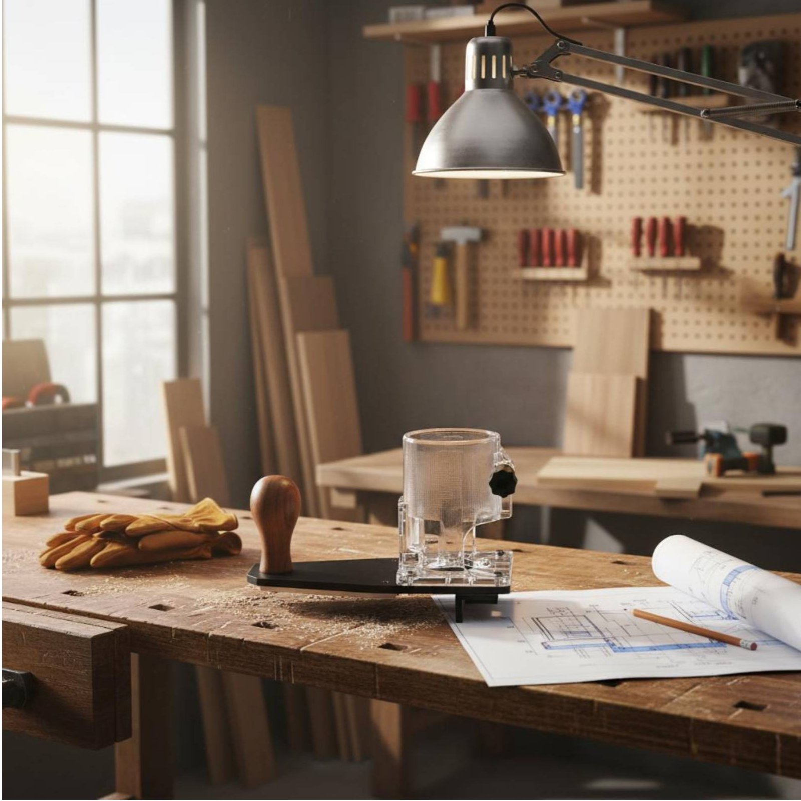 Power Tools Router - Alat Pemangkas Tepi, Alas Router Bulat