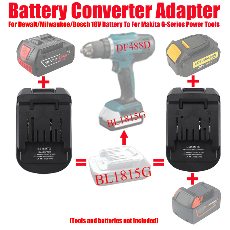 Power Tools Dewalt - Adaptor Baterai ALASICKA DM18MTG BS18MTG untuk