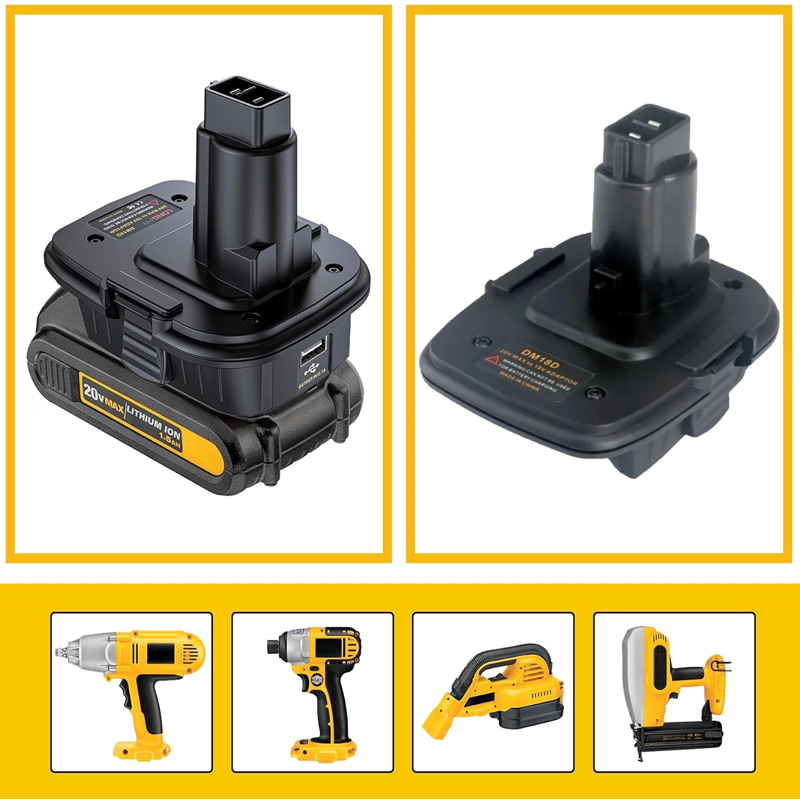 Power Tools Dewalt - Adaptor DM18D Kompatibel untuk Peralatan Listrik