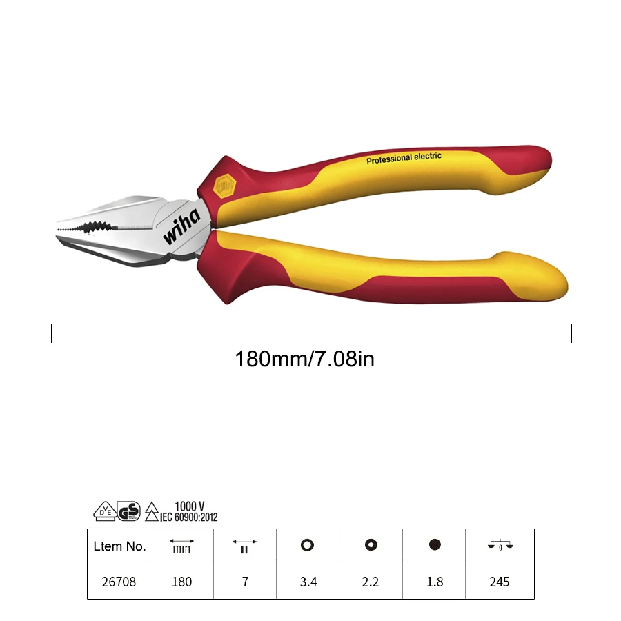 Wiha 1000V VDE Insulated Plier - Power Tools Germany ulasan dan harga