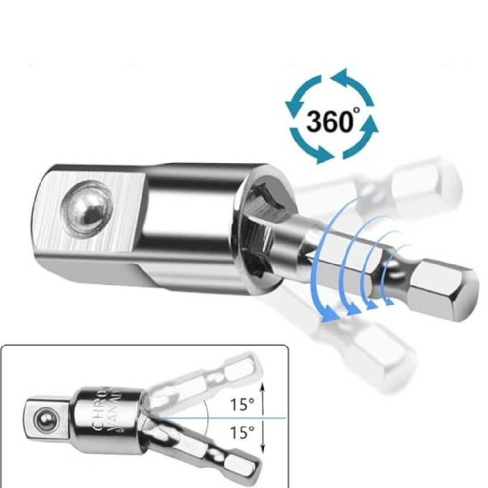 360 °   Set Adaptor Soket Bor  - Einhell Power X Tools ulasan dan harga