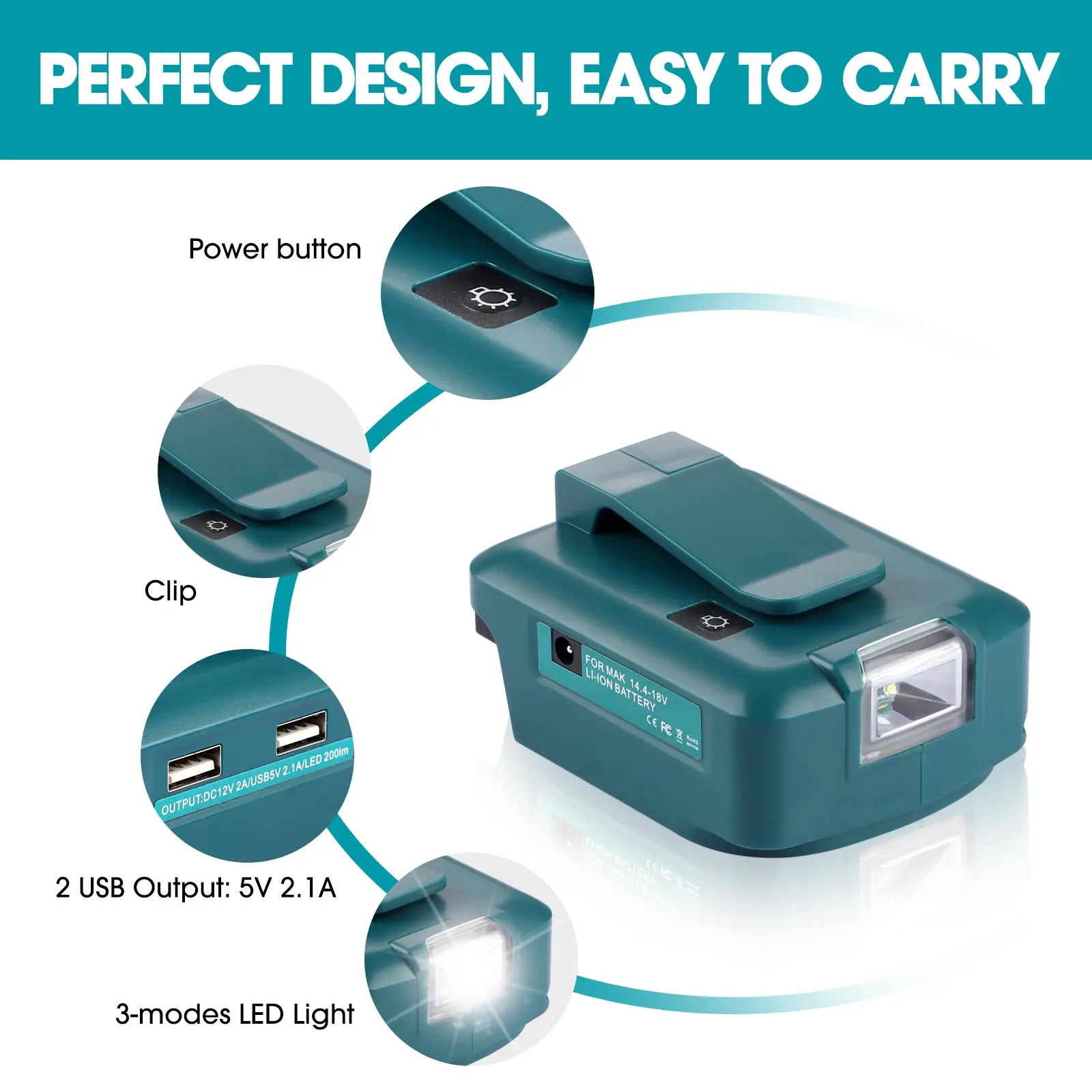 Adaptor dengan Lampu dengan Ti - Power Tools Dewalt ulasan dan harga