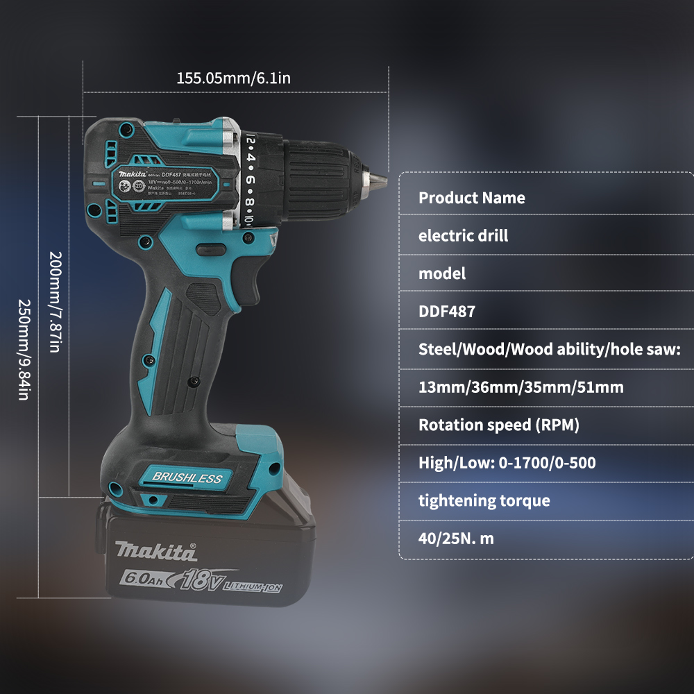 Bor Tanpa Kabel Brushless 18V  - Einhell Power X Tools ulasan dan harga