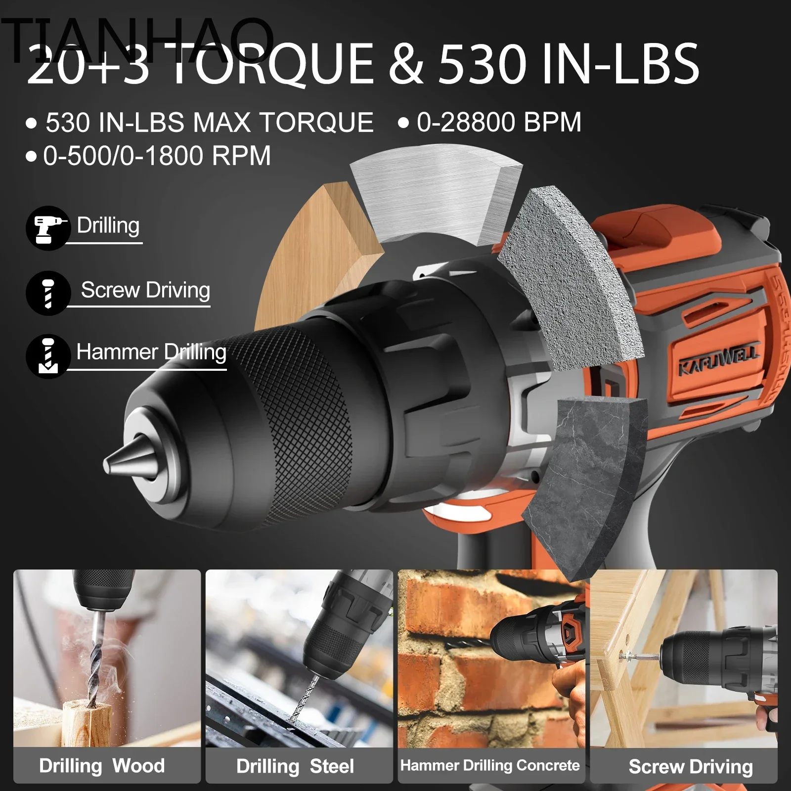 KAFUWELL PA4500 72H 20V Bor Pa - Combo Power Tools ulasan dan harga