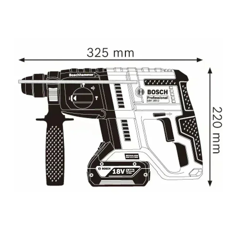 BOSCH GBH 180-LI Palu Bor Tanp - Power Tools Professional ulasan dan harga